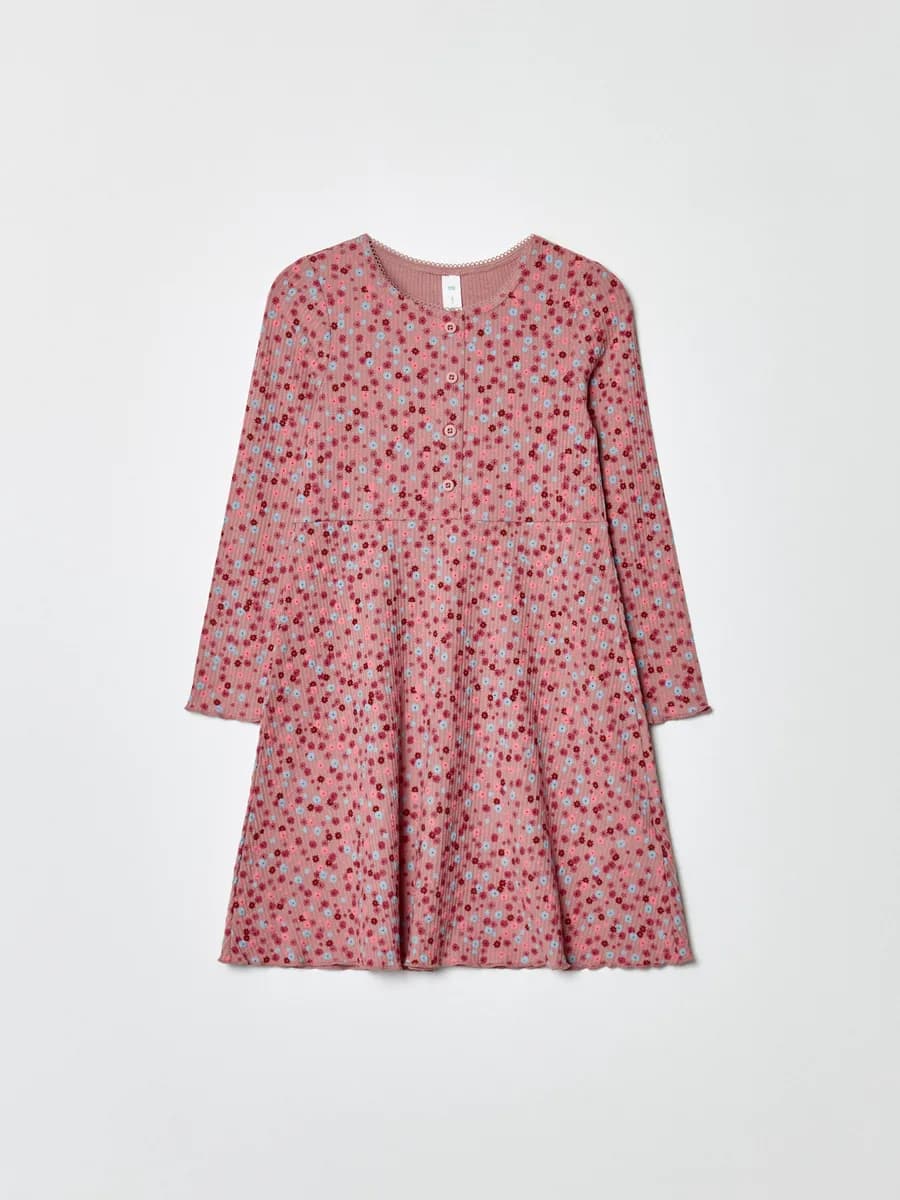 Платье трикотажное с принтом для детского сада