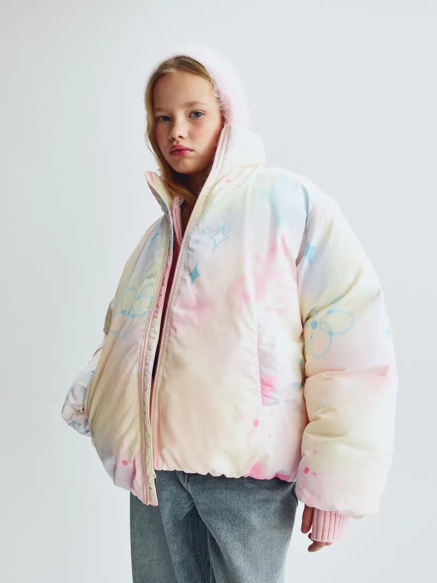 Куртка оверсайз демисезонная короткая дутая