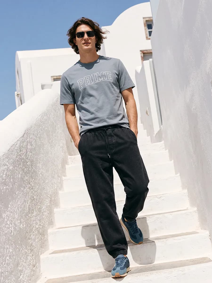 Джинсы JOGGER FIT на эластичном поясе