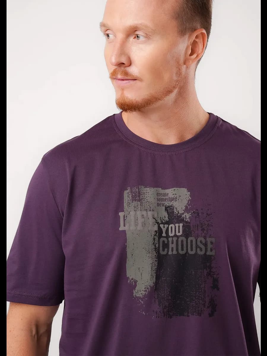 Футболка с принтом хлопок