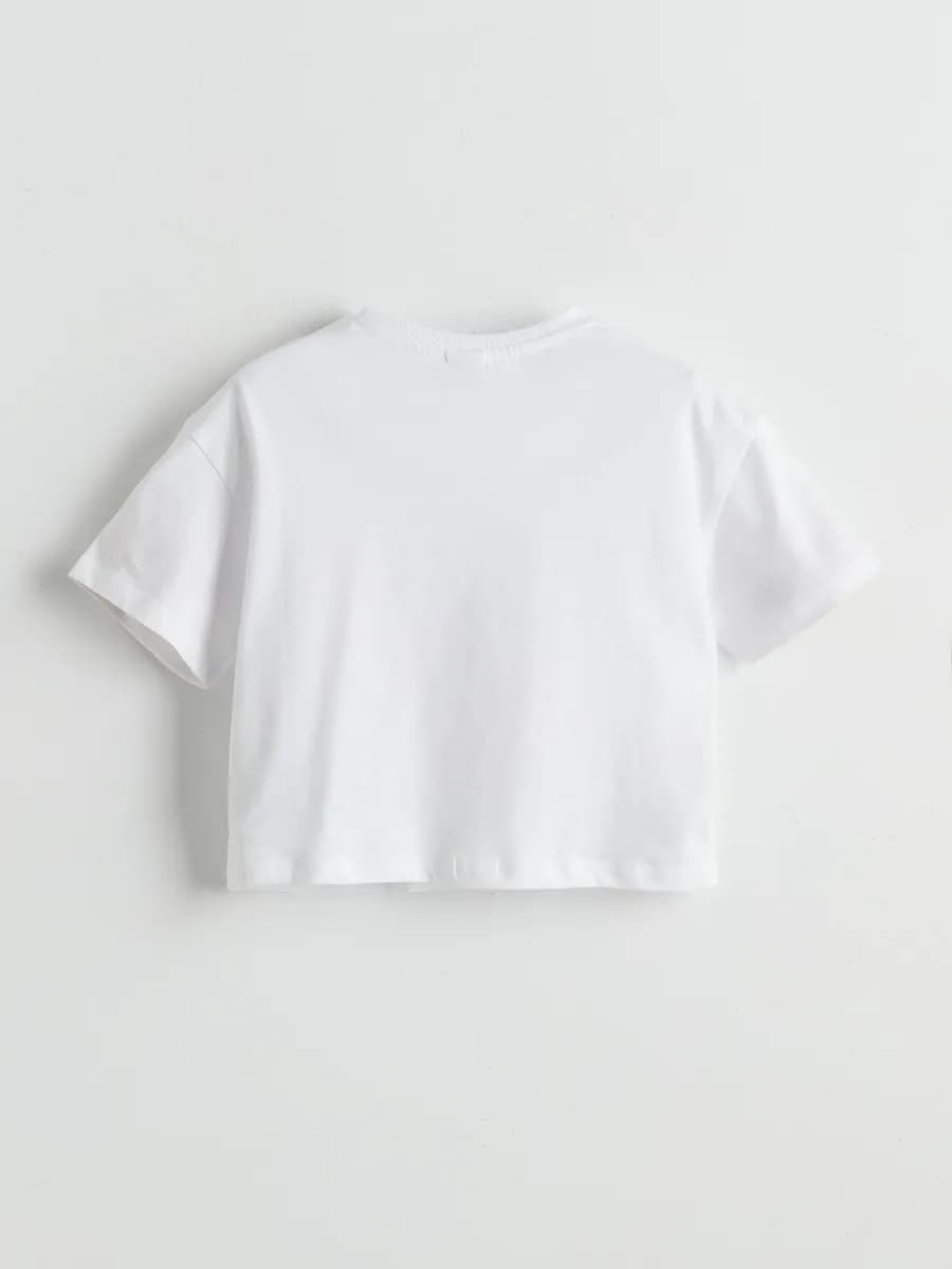 Футболка Для Девочек С Круглым Вырезом И Цветочным Принтом