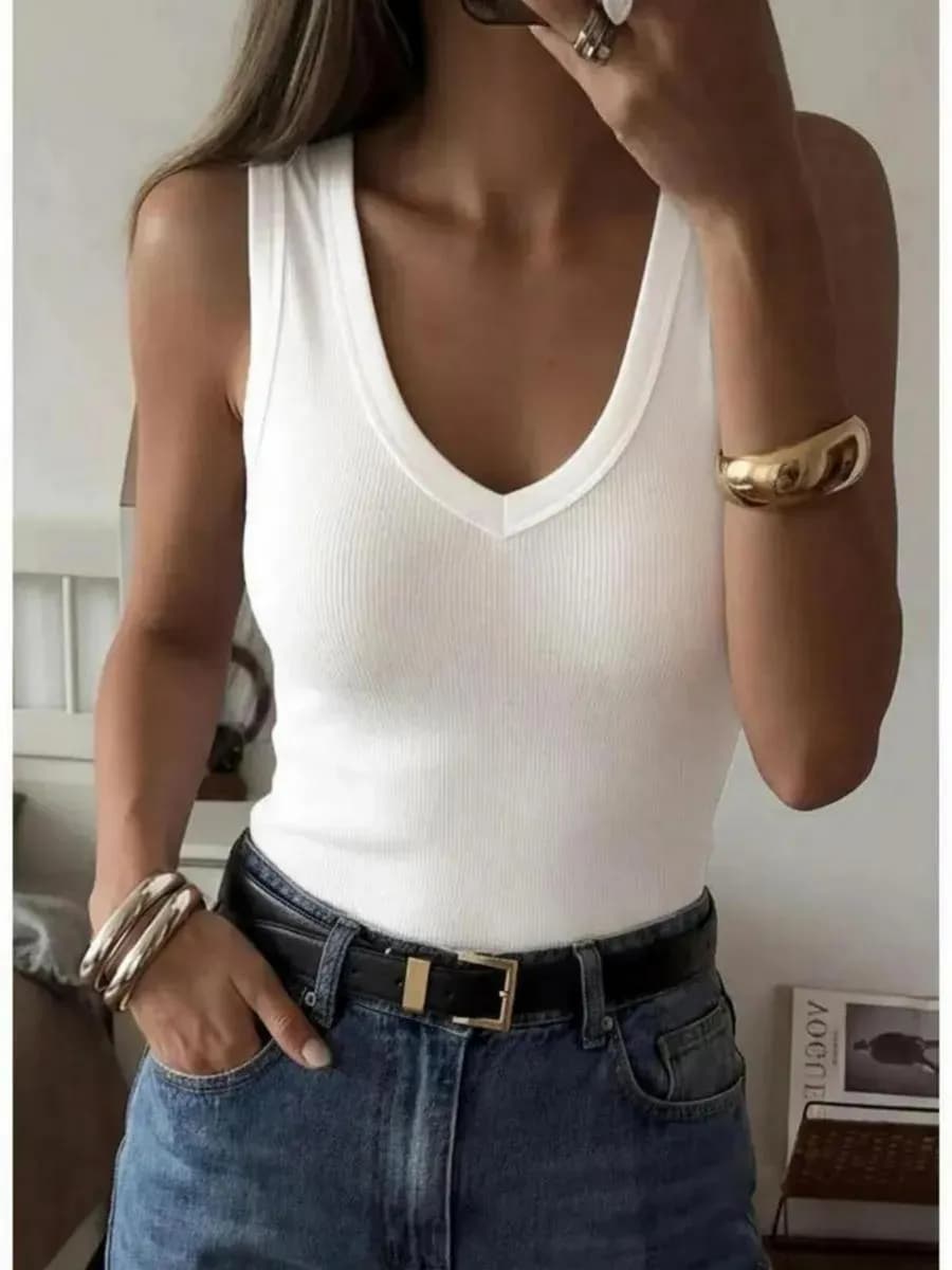 Топ под пиджак базовый в рубчик