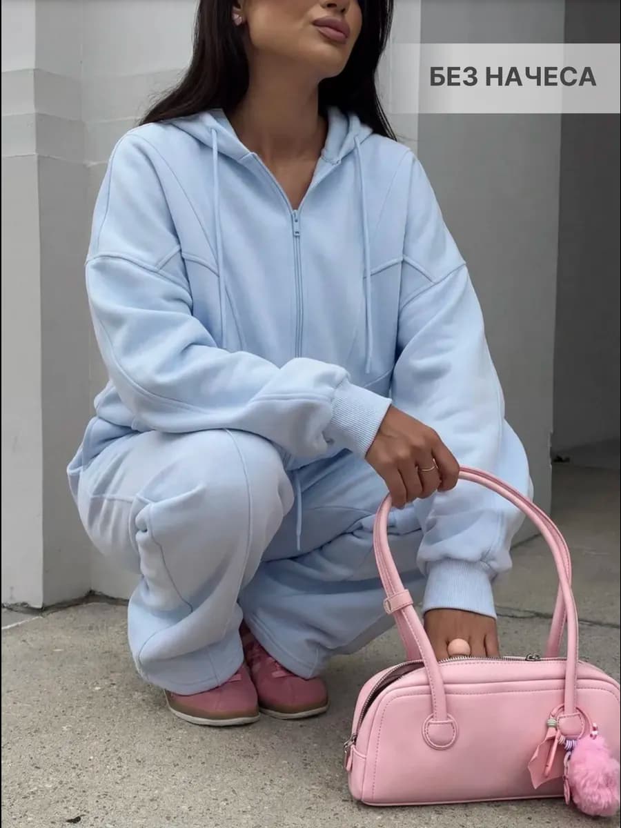 Костюм брючный без начеса с капюшоном