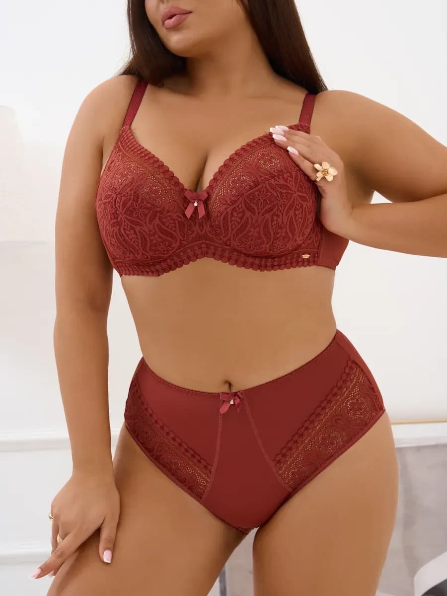 Комплект белья кружевной большие размеры - фото 1