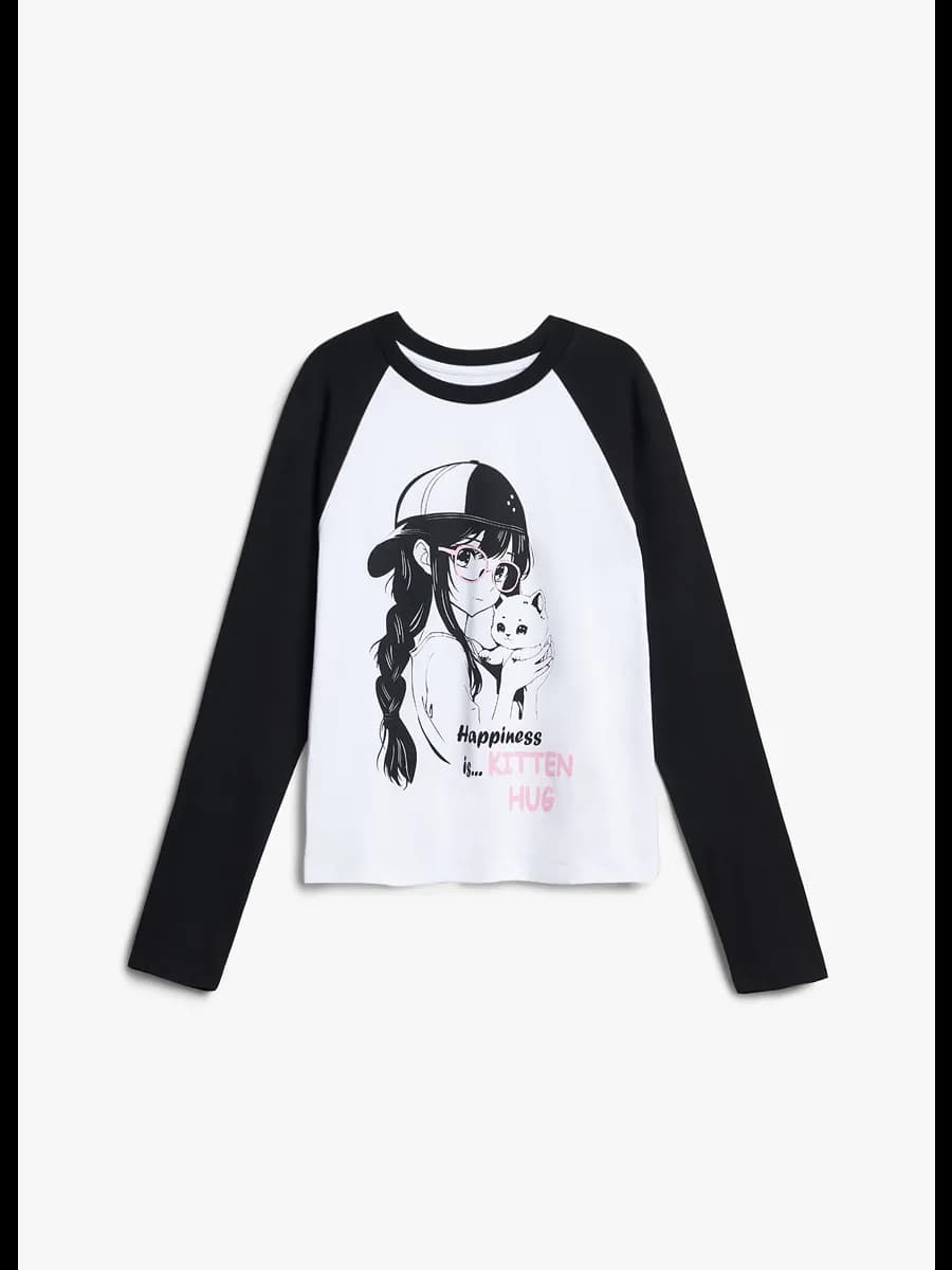 Лонгслив с принтом