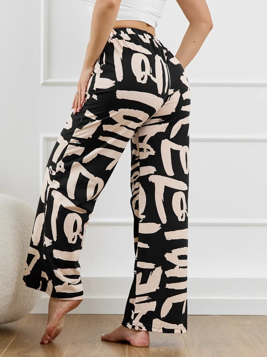 Брюки домашние летние на резинке больших размеров