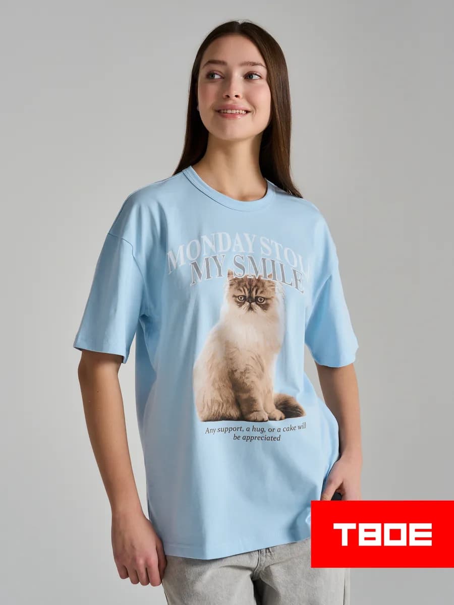 Футболка оверсайз с принтом