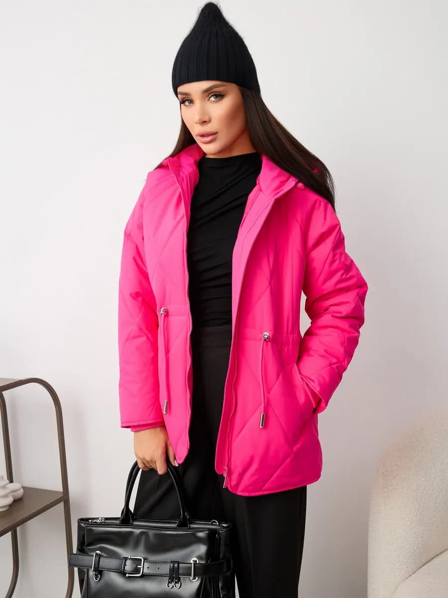Куртка весенняя 2026 с капюшоном парка удлиненная