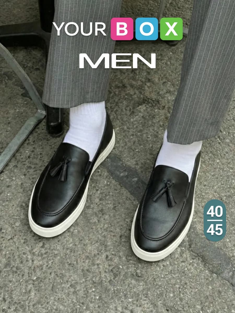 Кожаные лоферы мужские классические на платформе