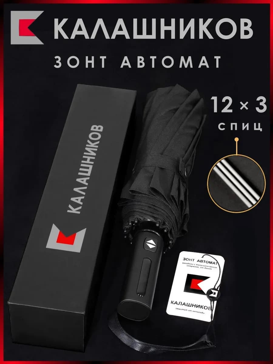Складной зонт усиленный антиветер