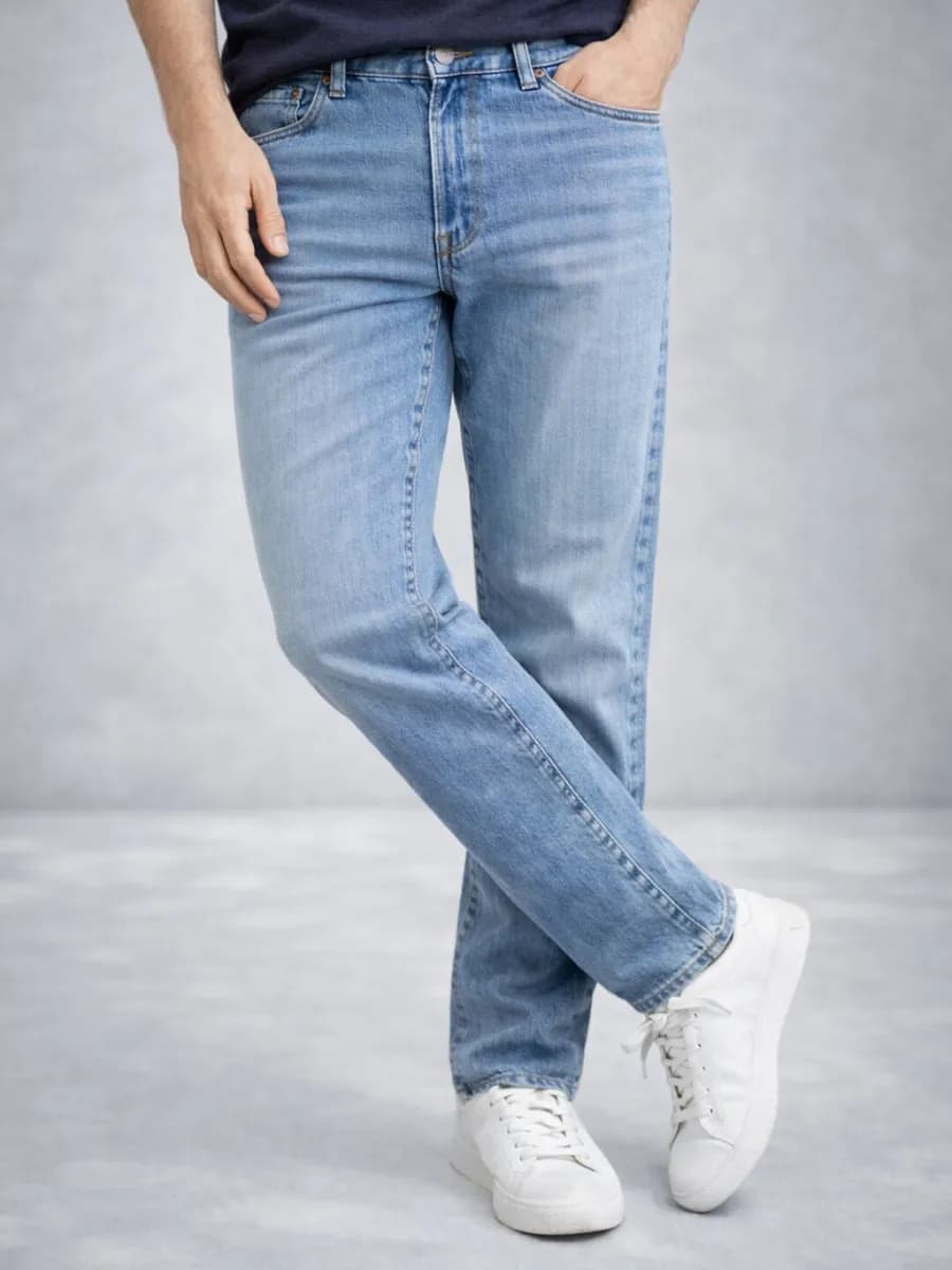 Джинсы зауженные хлопковые повседневные