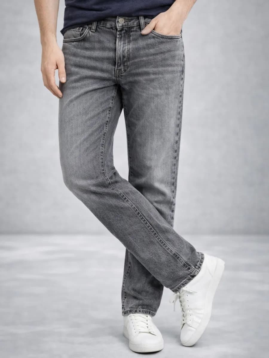 Джинсы зауженные хлопковые повседневные