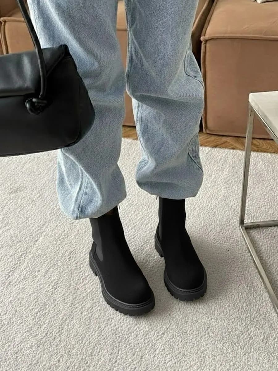 Ботинки челси демисезонные на платформе