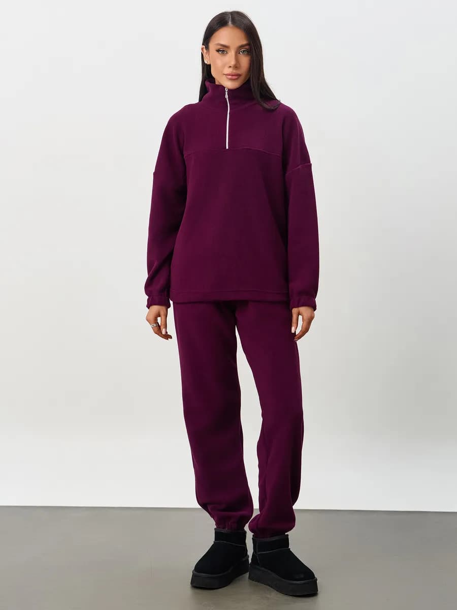 Флисовый спортивный костюм теплый