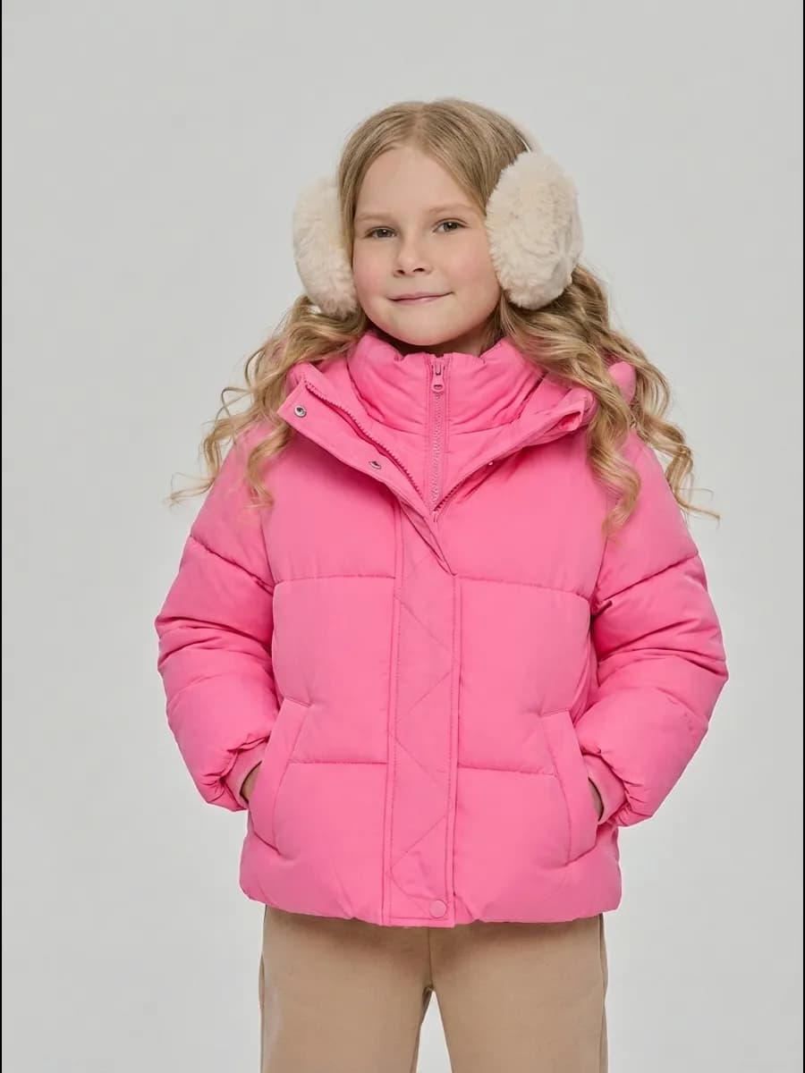 Куртка теплая с высоким воротником