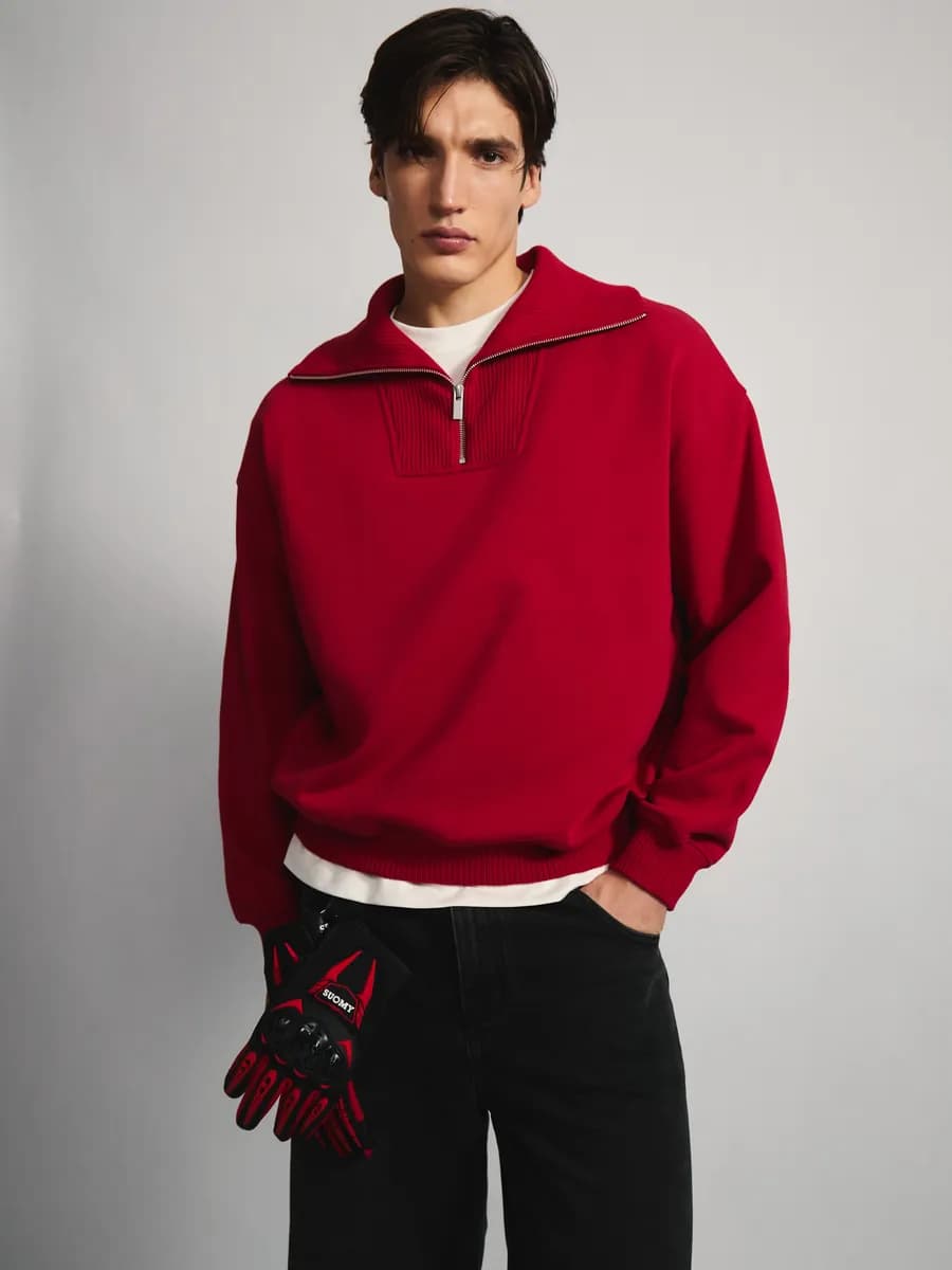 Толстовка relax fit на молнии