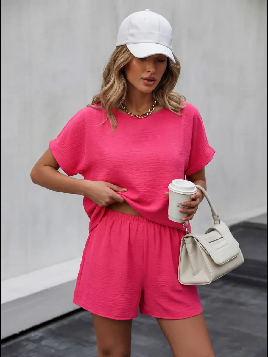 Костюм домашний с шортами летний оверсайз