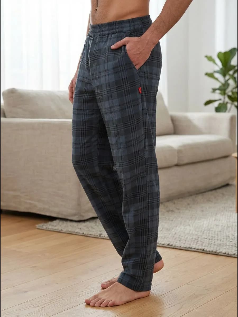 Брюки домашние в клетку