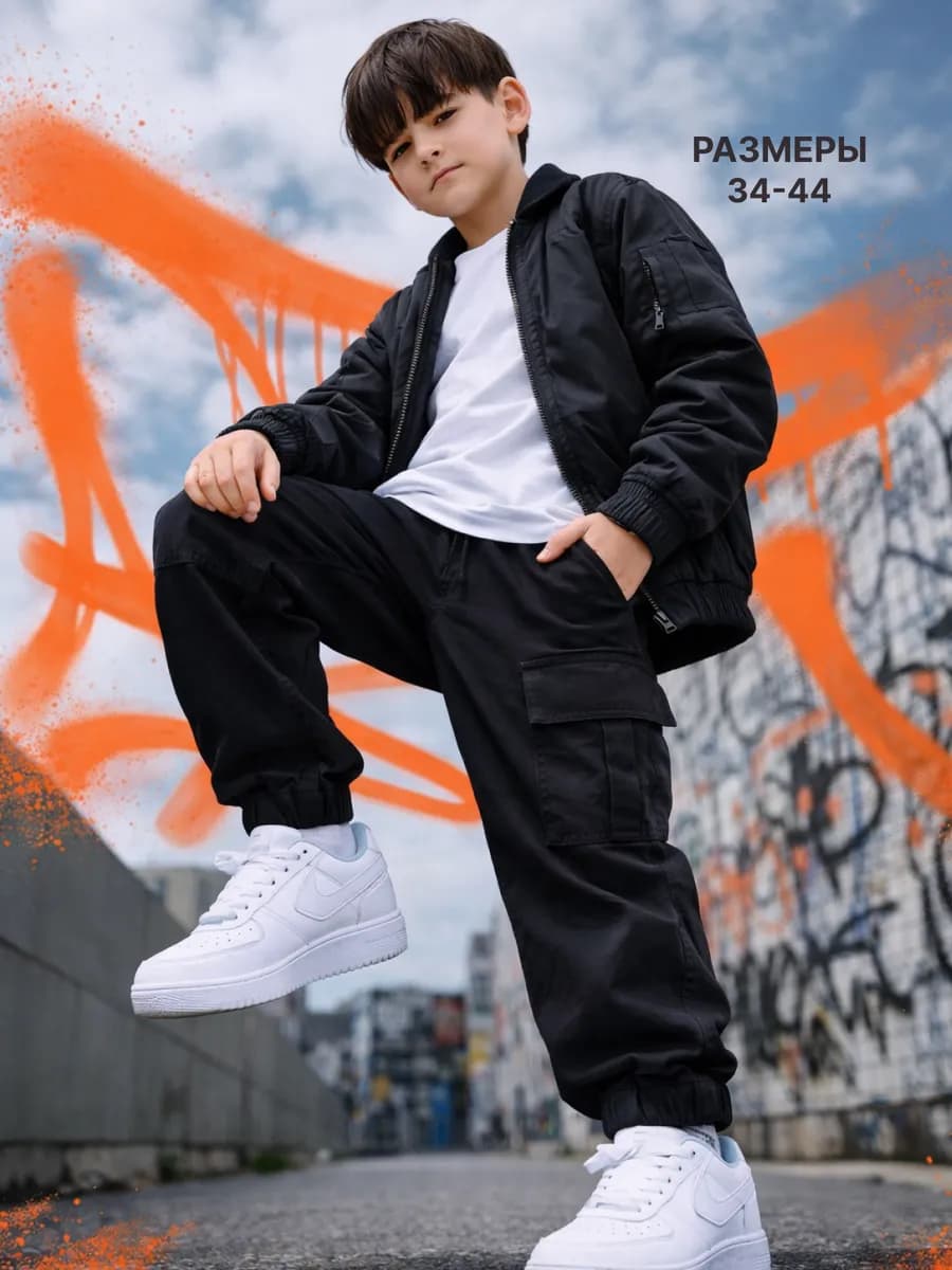 Джинсы на резинке джоггеры подростковые