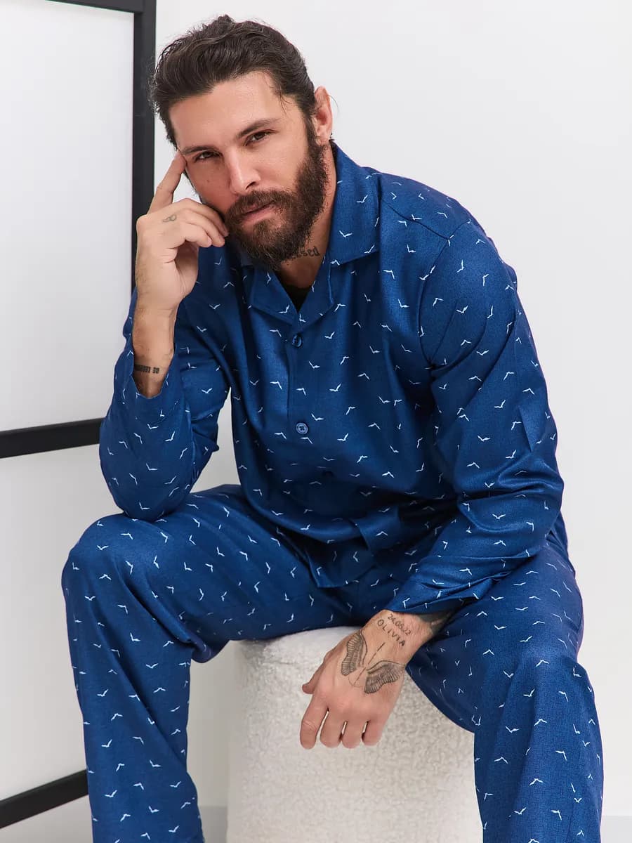 Пижама мужская со штанами - фото 1