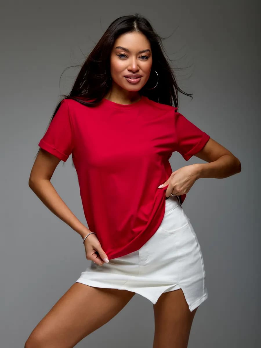 Футболка базовая красная