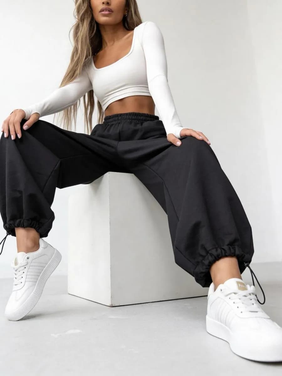 Спортивные широкие штаны джоггеры для танцев - фото 1