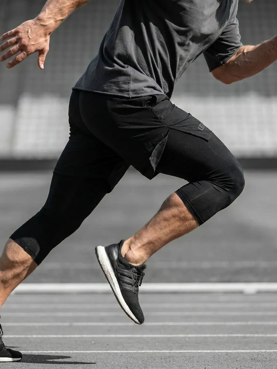 Шорты спортивные с тайтсами для зала, тренировок и бега