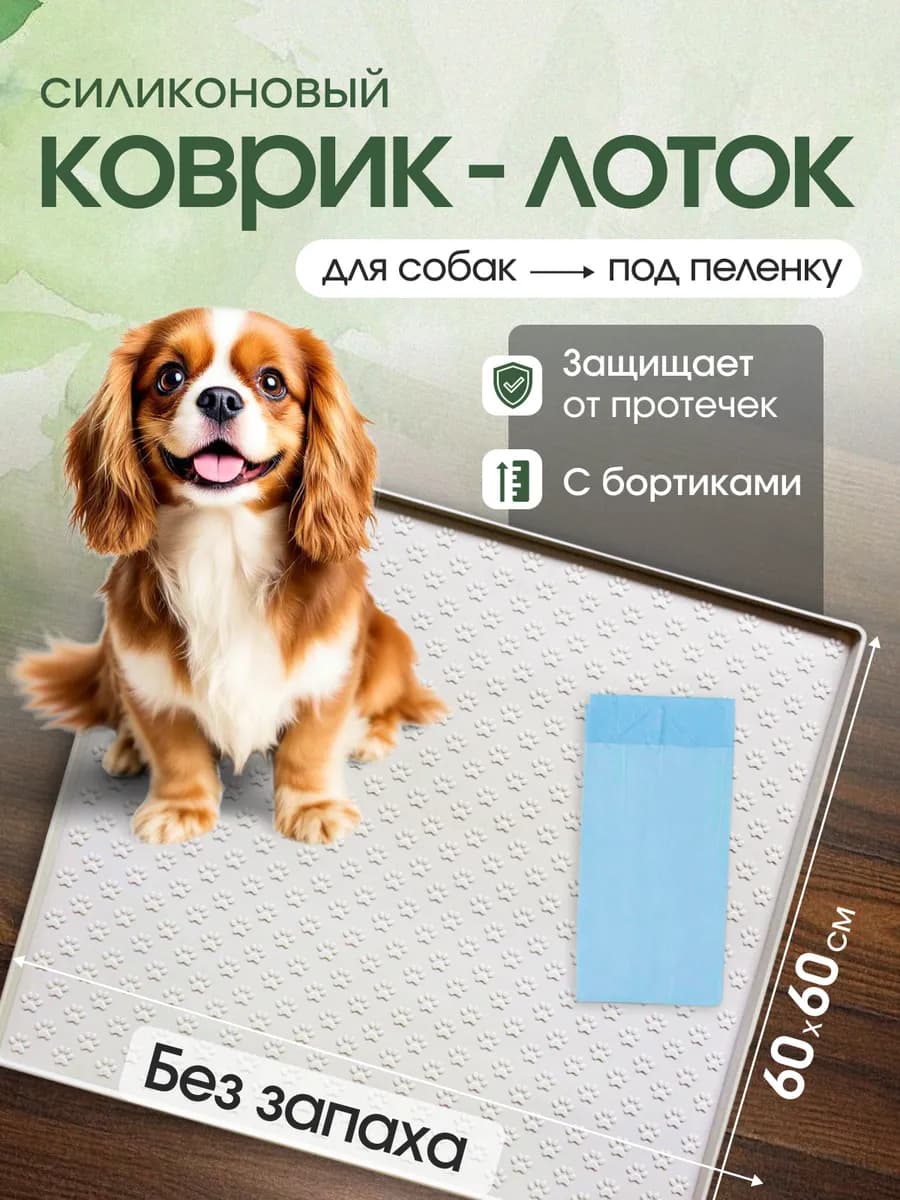 Коврик силиконовый для собак под пеленку (60х60) - фото 1