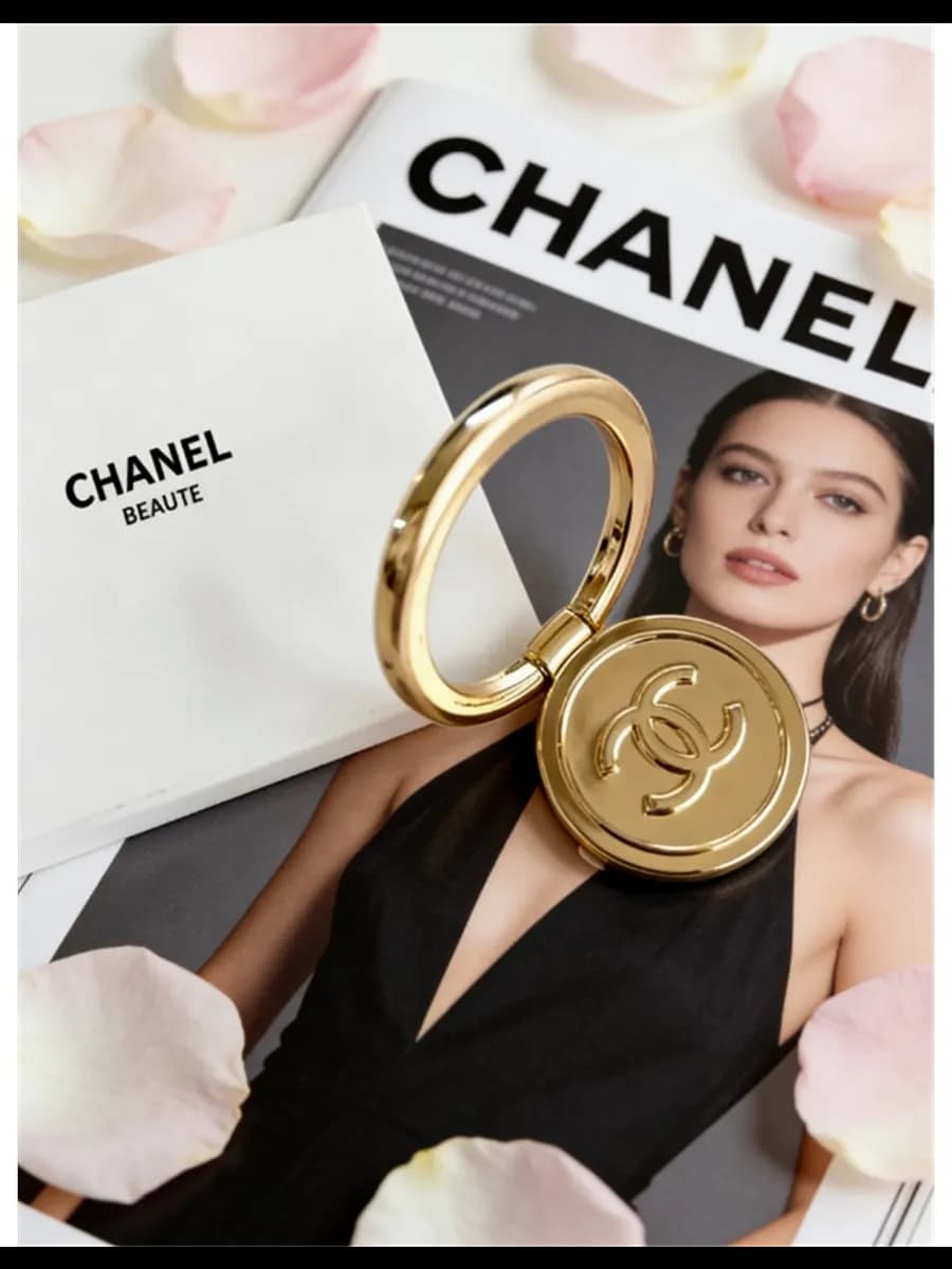 Модное кольцо CHANEL с держателем для мобильного телефона