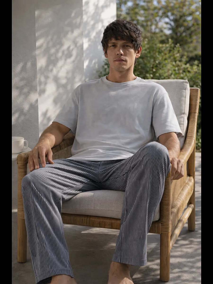 Пижама мужская с брюками хлопок - фото 1