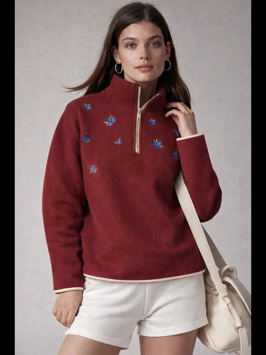 Толстовка женская полузамок без начеса