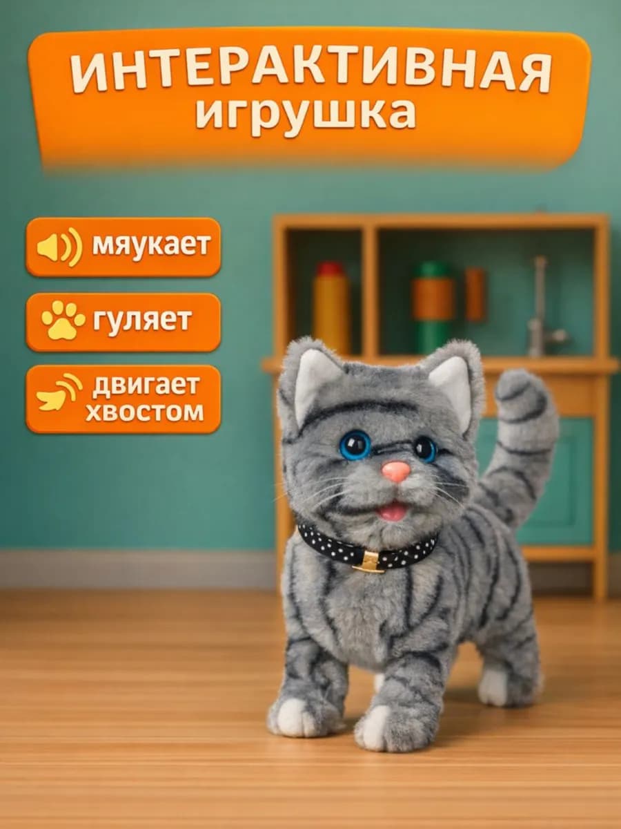 Игрушка кот интерактивный