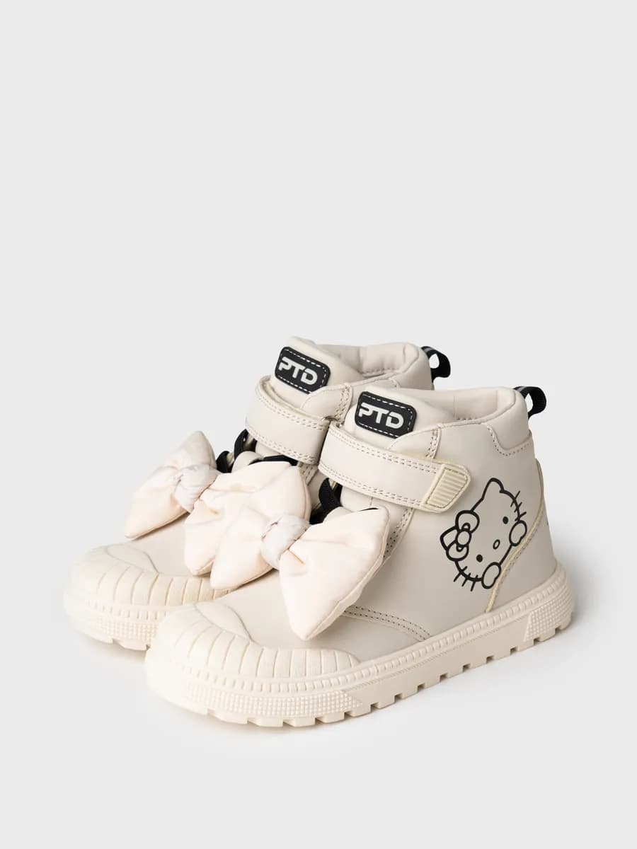 Ботинки детские демисезонные на липучках с Хеллоу Китти