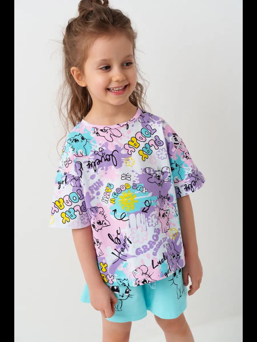 Футболка детская оверсайз хлопок в садик