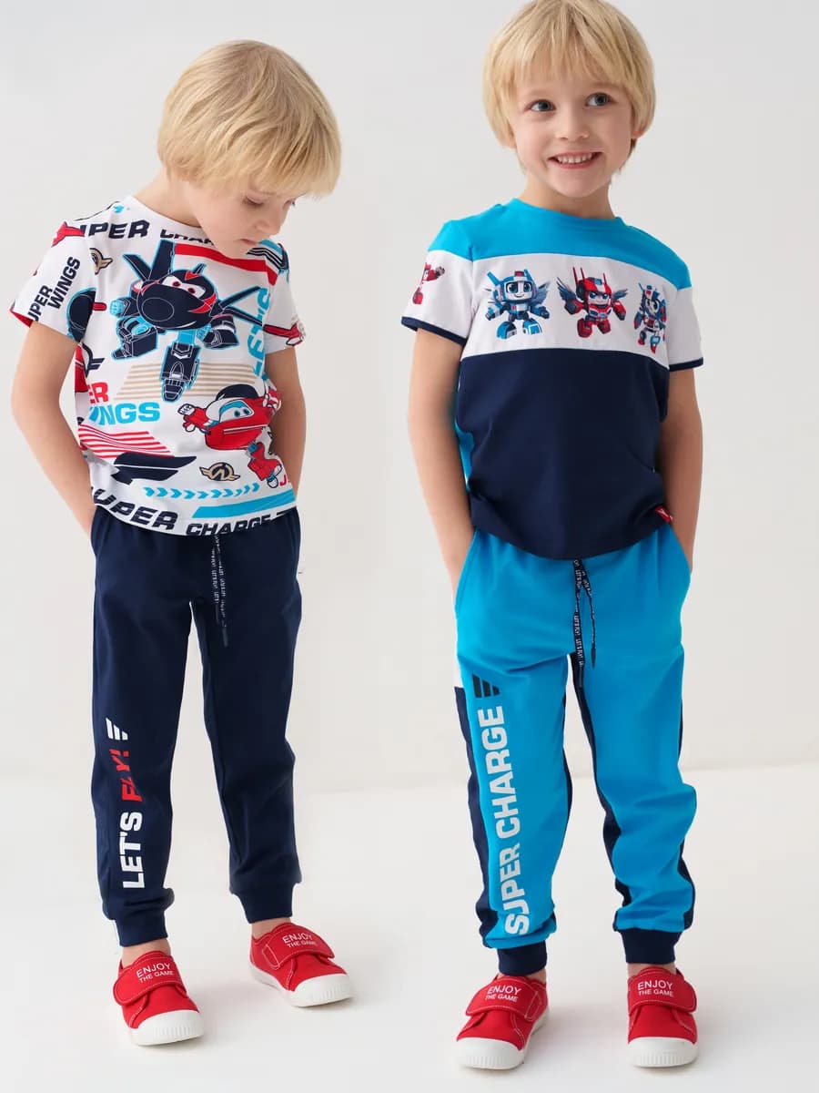 Брюки детские джоггеры хлопковые в садик набор