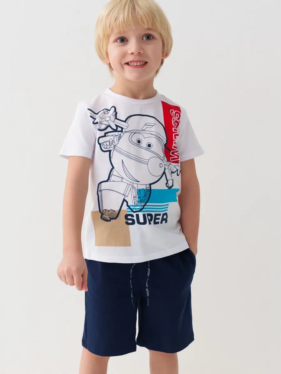 Костюм летний в садик футболка c шортами Супер Крылья