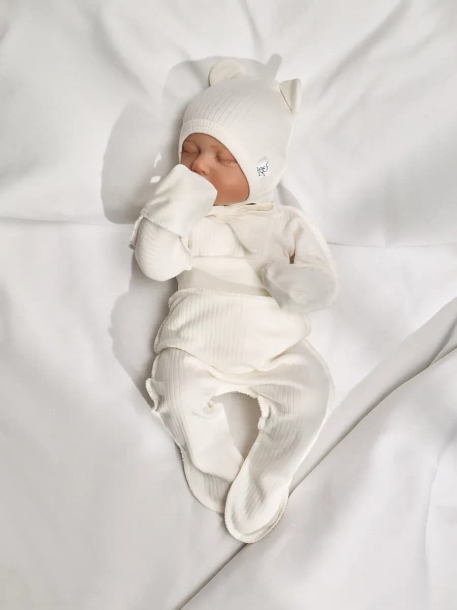 Одежда для новорожденных 3 в 1, молочный