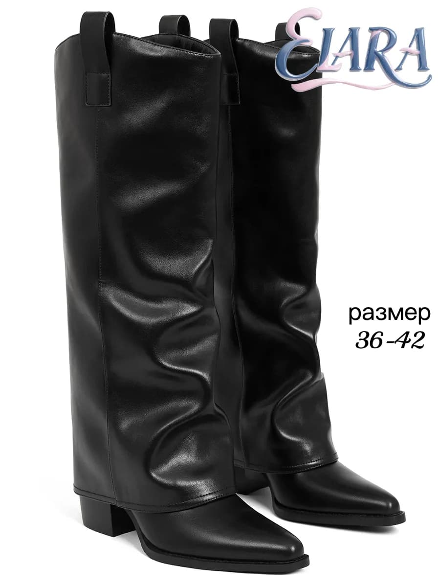 Зимние сапоги казаки высокие