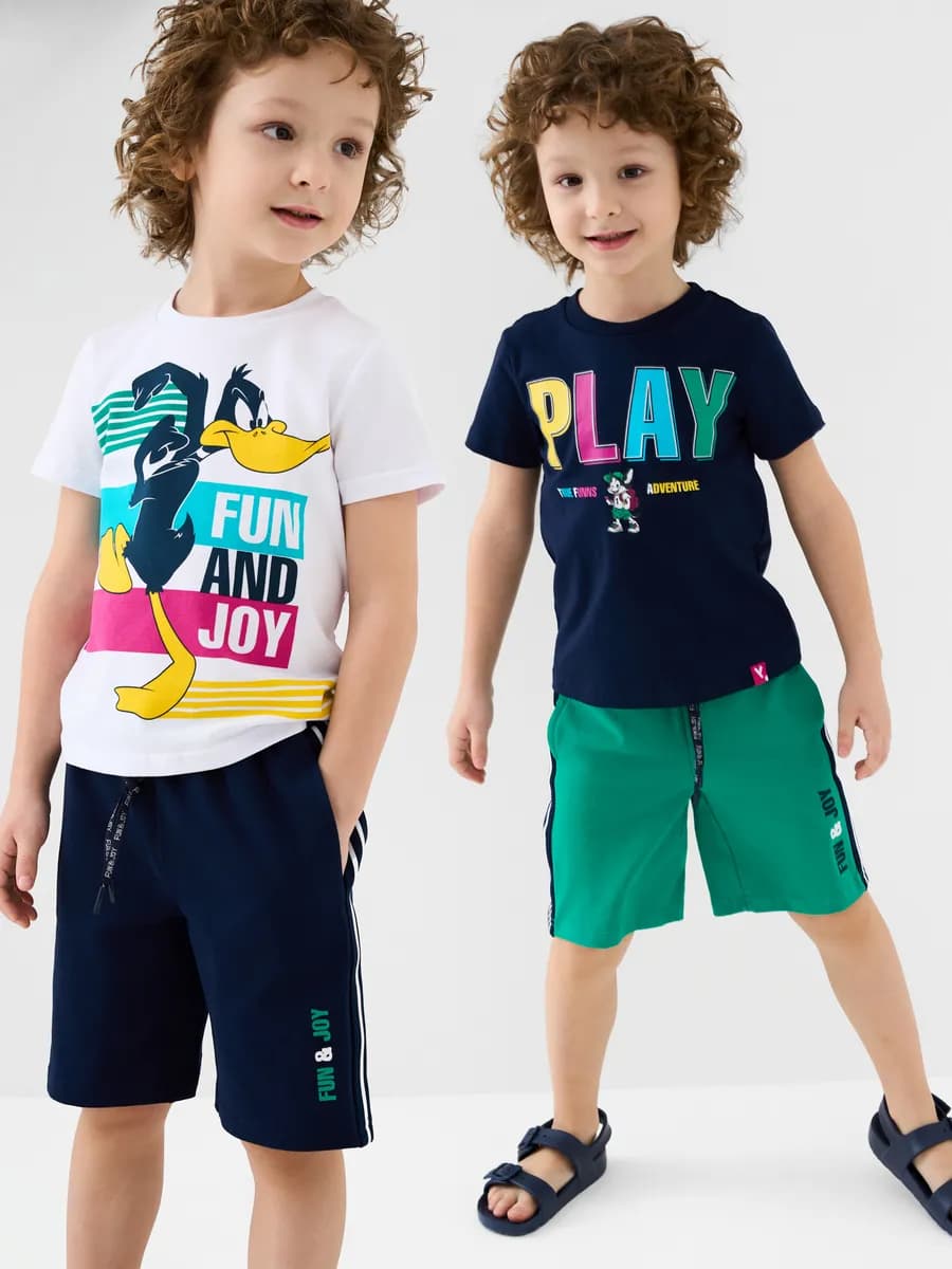 Шорты детские хлопковые в садик набор 2 шт