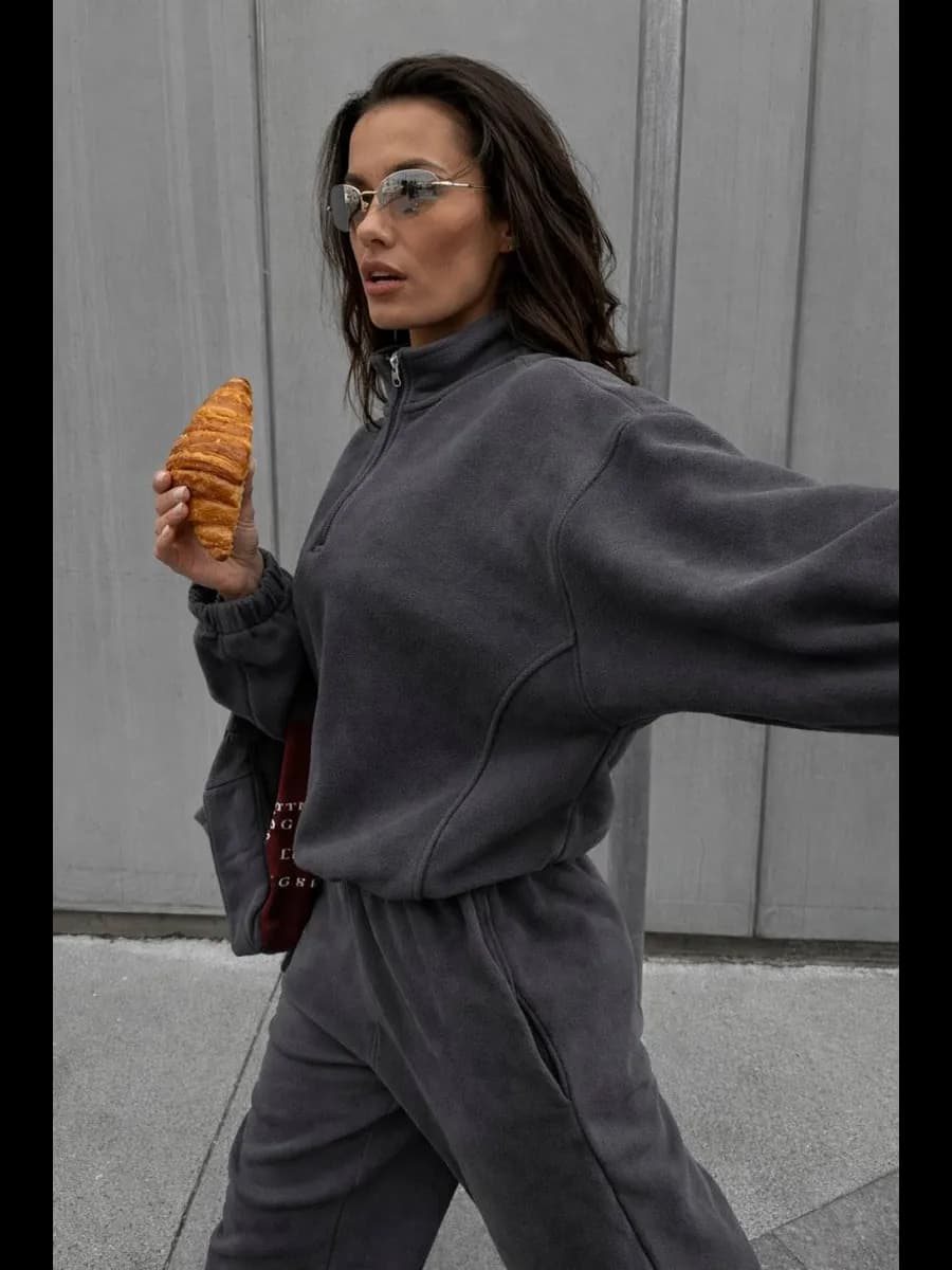 Спортивный костюм флисовый на кулиске