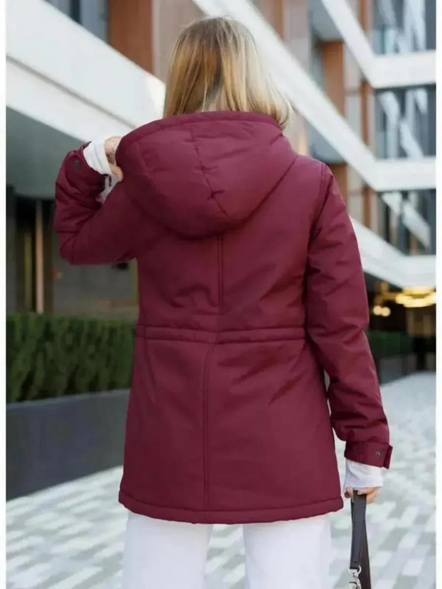 Куртка весна удлиненная с капюшоном