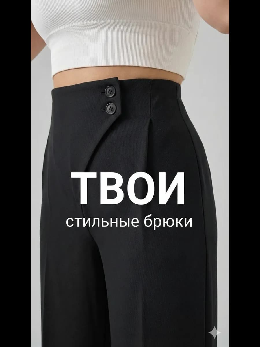 Женские широкие прямые брюки