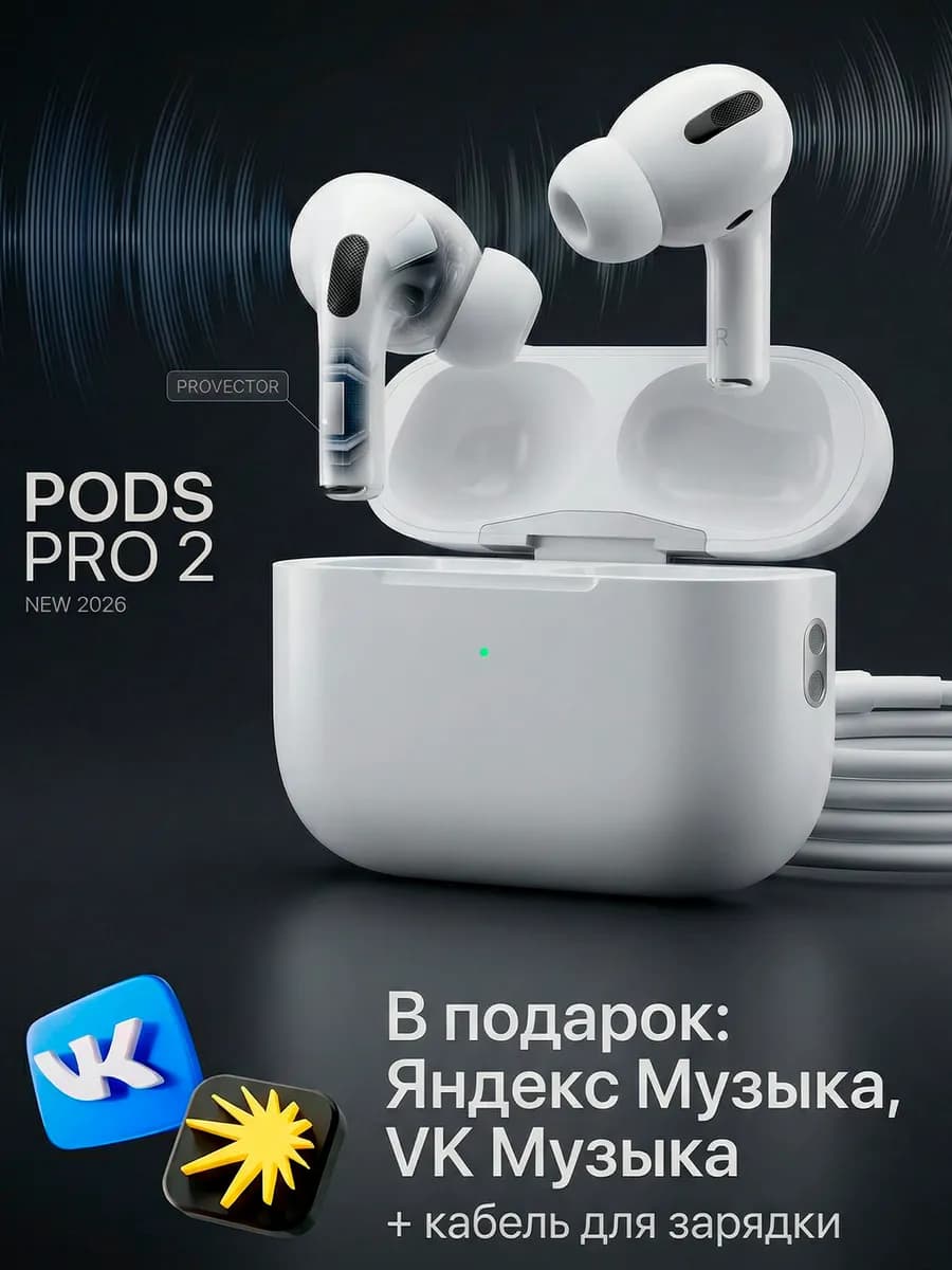 Наушники беспроводные для iphone A Pods Pro 2 с микрофоном