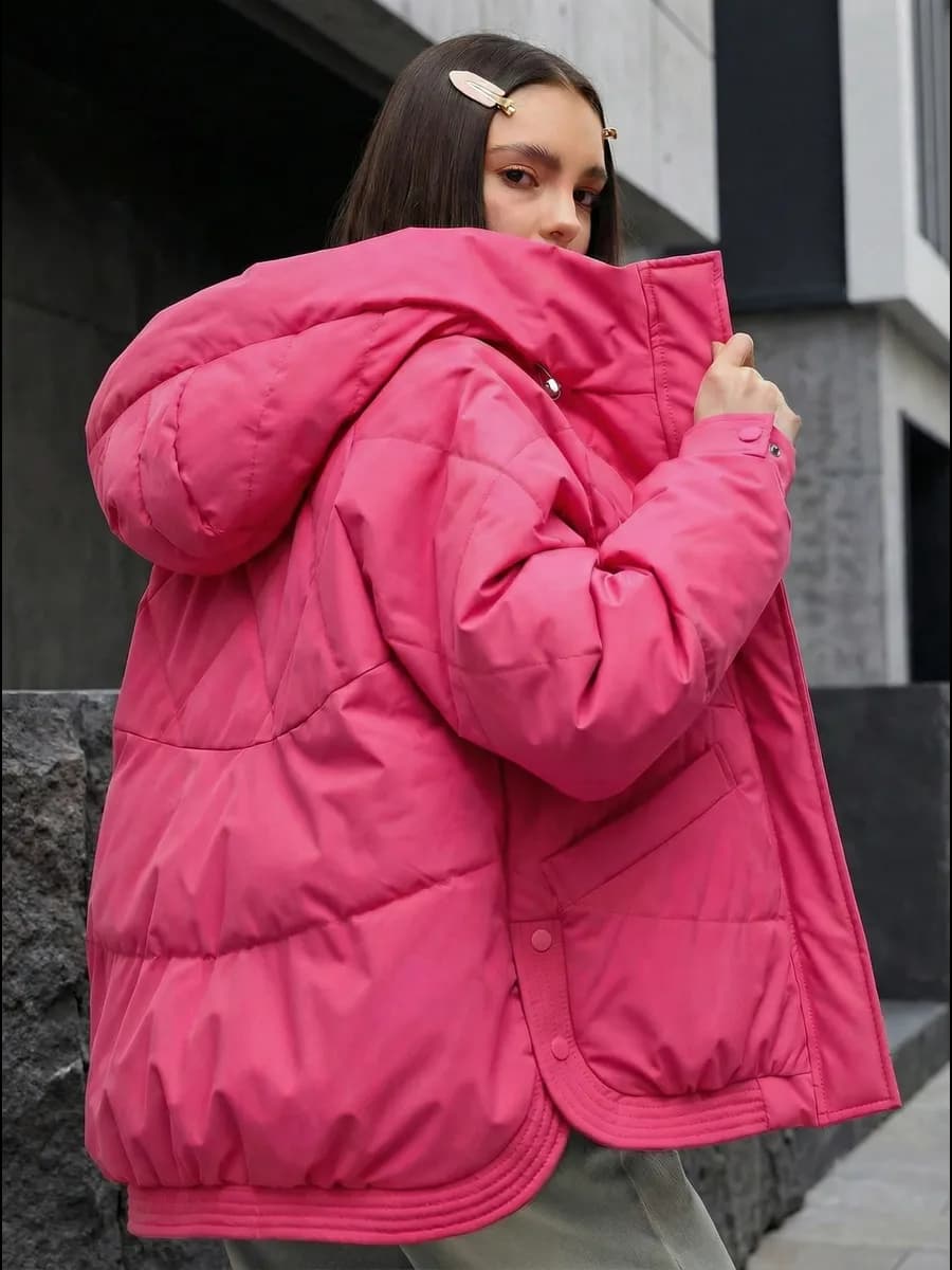 Куртка демисезонная короткая с капюшоном