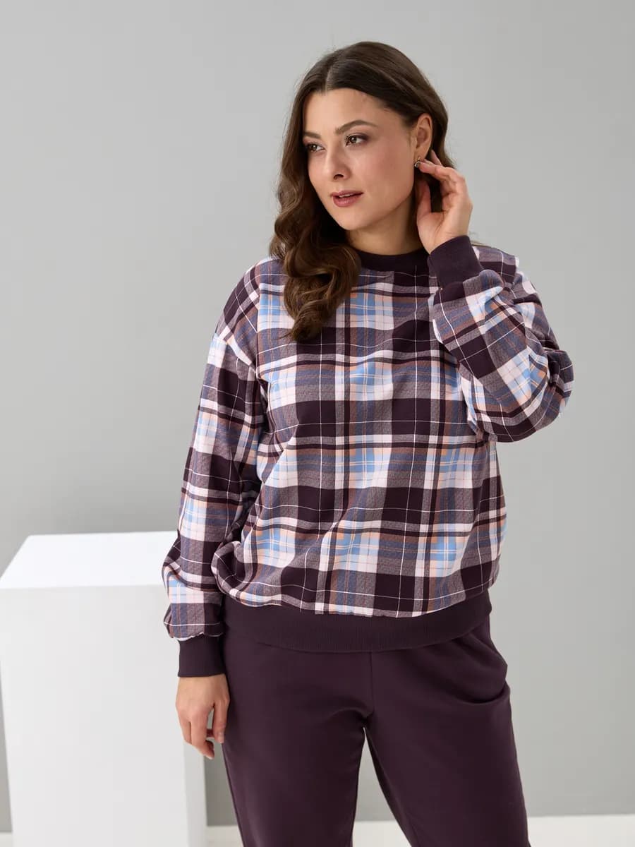 Свитшот с начесом больших размеров