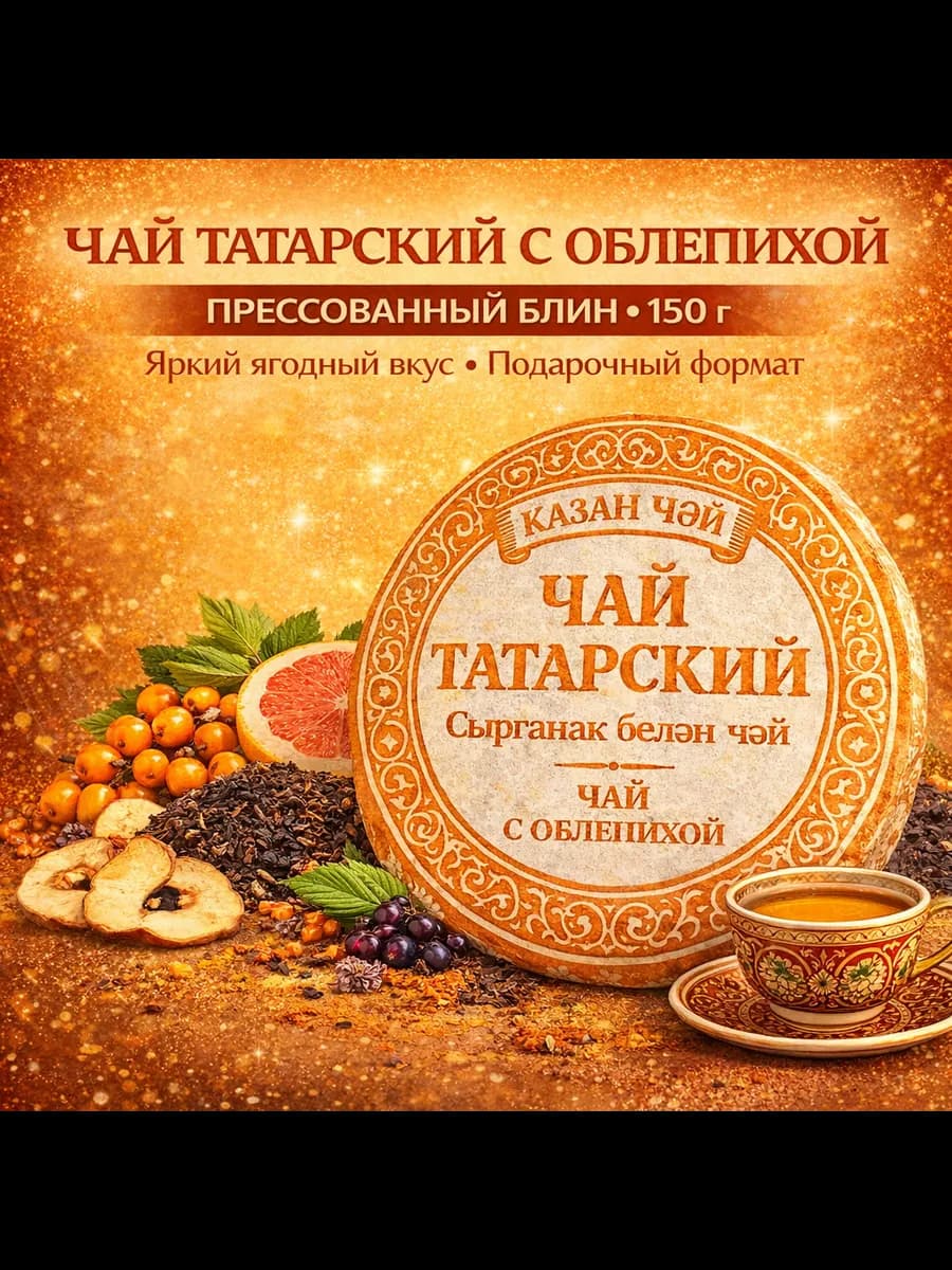 Казанский чай прессованный с облепихой