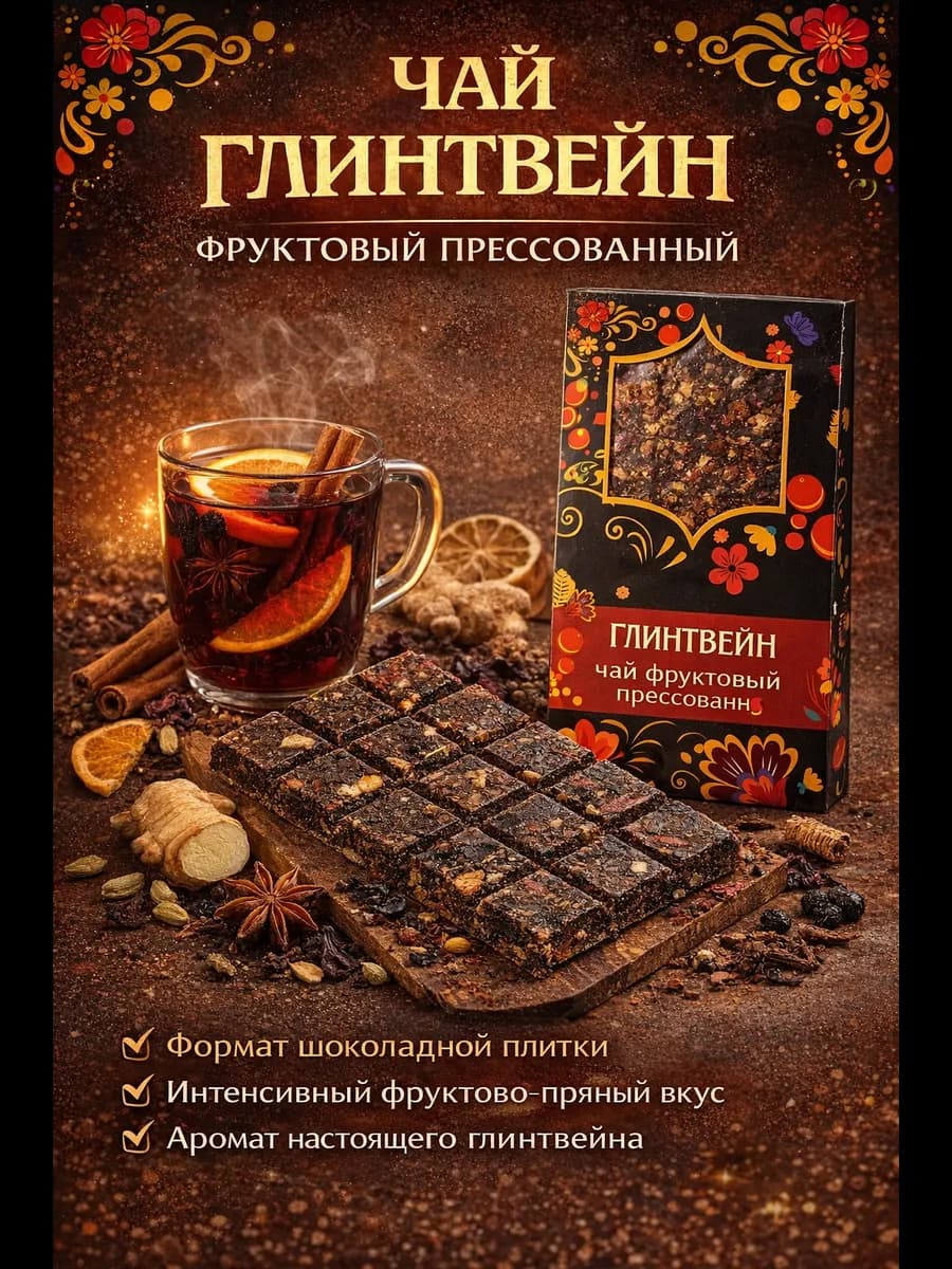 Казанский Чай глинтвейн прессованный