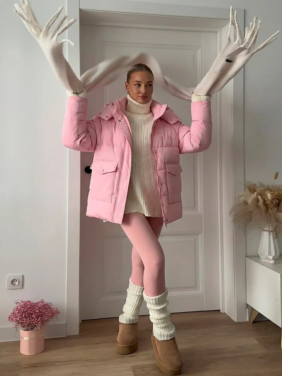 Куртка весенняя оверсайз со съемным капюшоном - фото 1