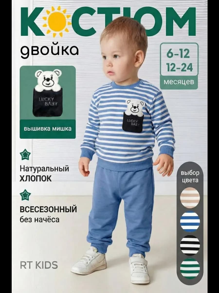 Детский костюм двойка свитшот с мягкими джоггерами