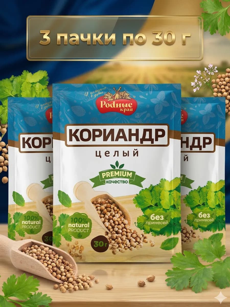 Кориандр целый 90гр